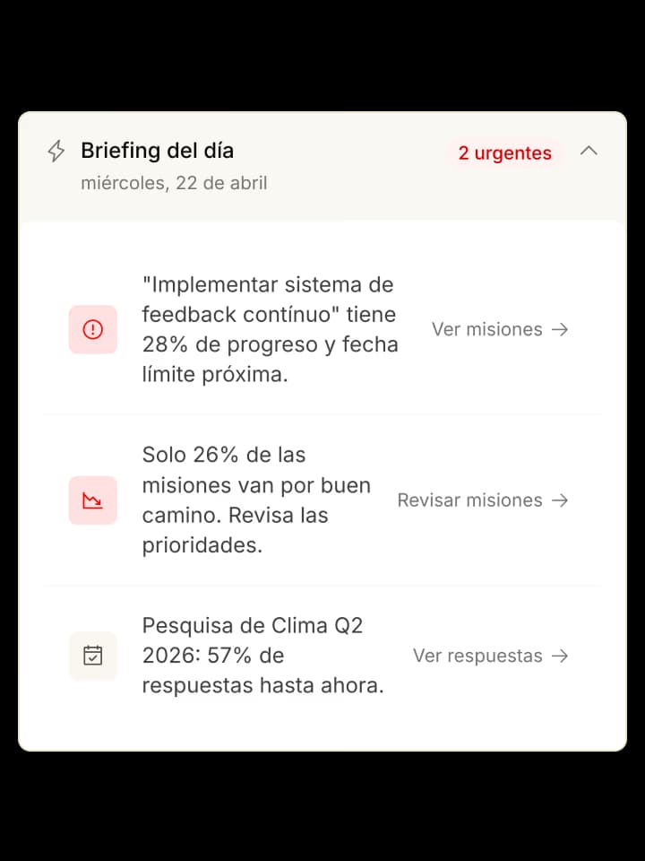 Mockup de la plataforma Bud mostrando la conversación del Bud Coach.